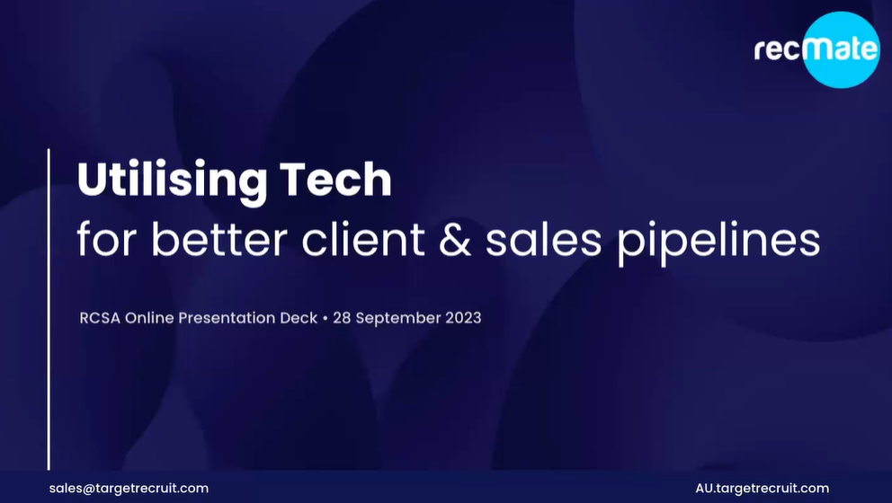 Utilising tech for better client & sales pipelines