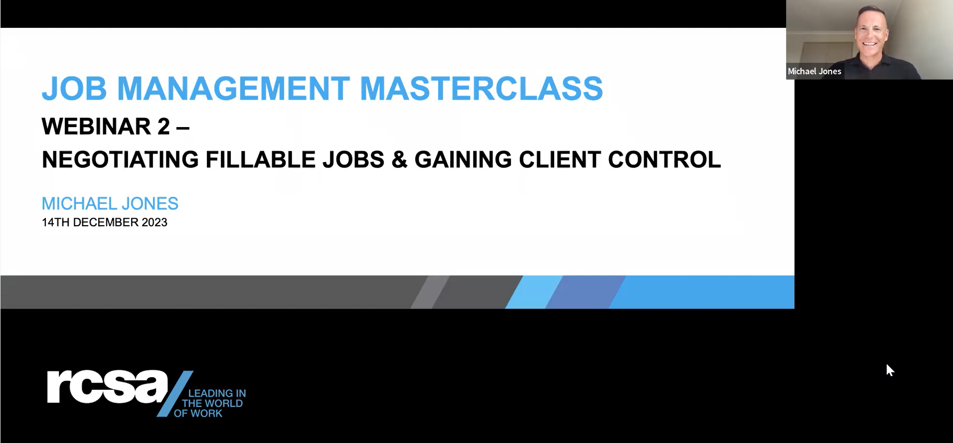 Developing your Approach to Job & Client Control